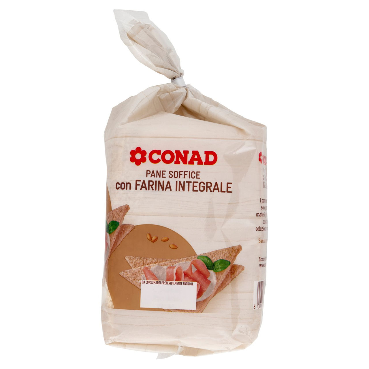 Pane Soffice con Farina Integrale 400 g Conad