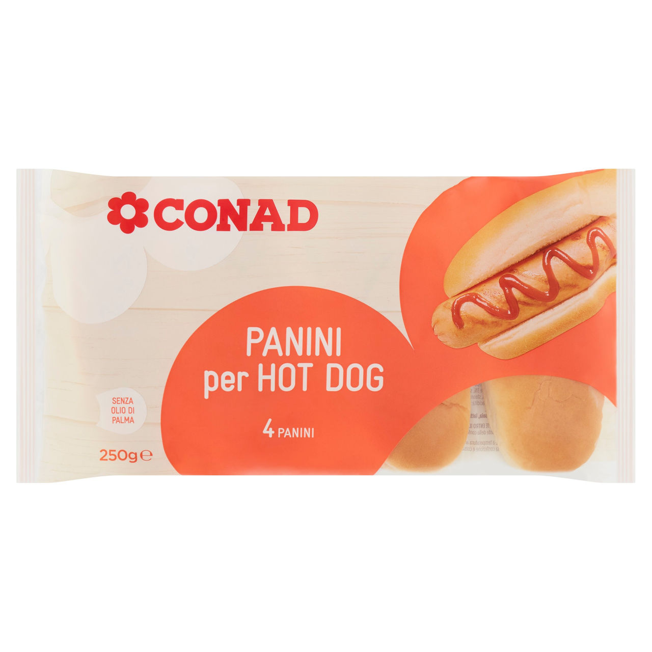 Panini per Hot Dog 4 x 62,5 g Conad