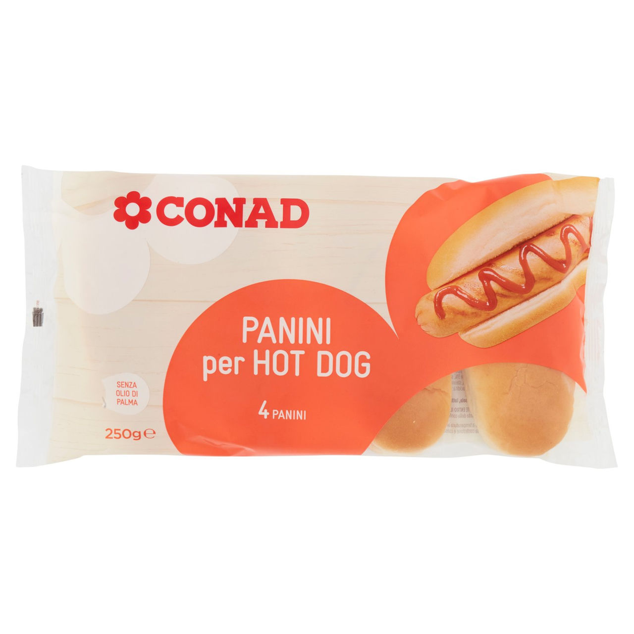 Panini per Hot Dog 4 x 62,5 g Conad