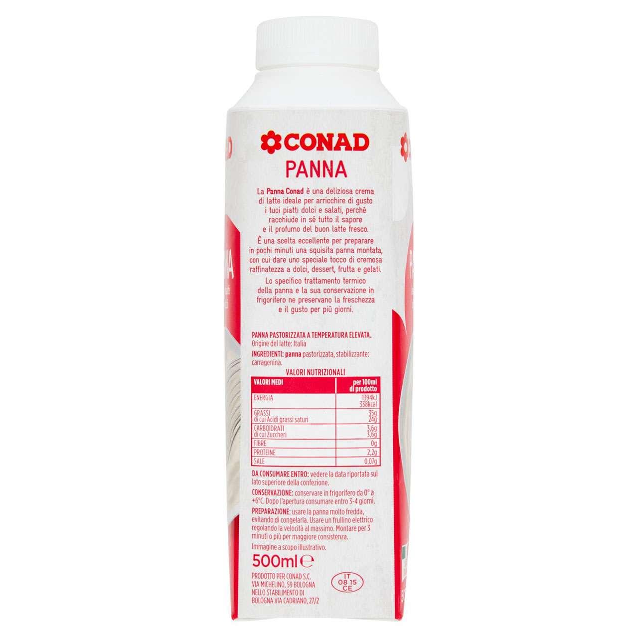 Panna 500 ml Conad in vendita online