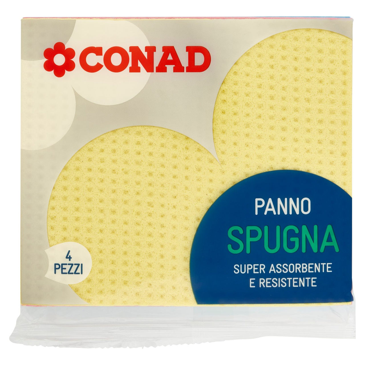 Panno Spugna 4 Pezzi Conad in vendita online