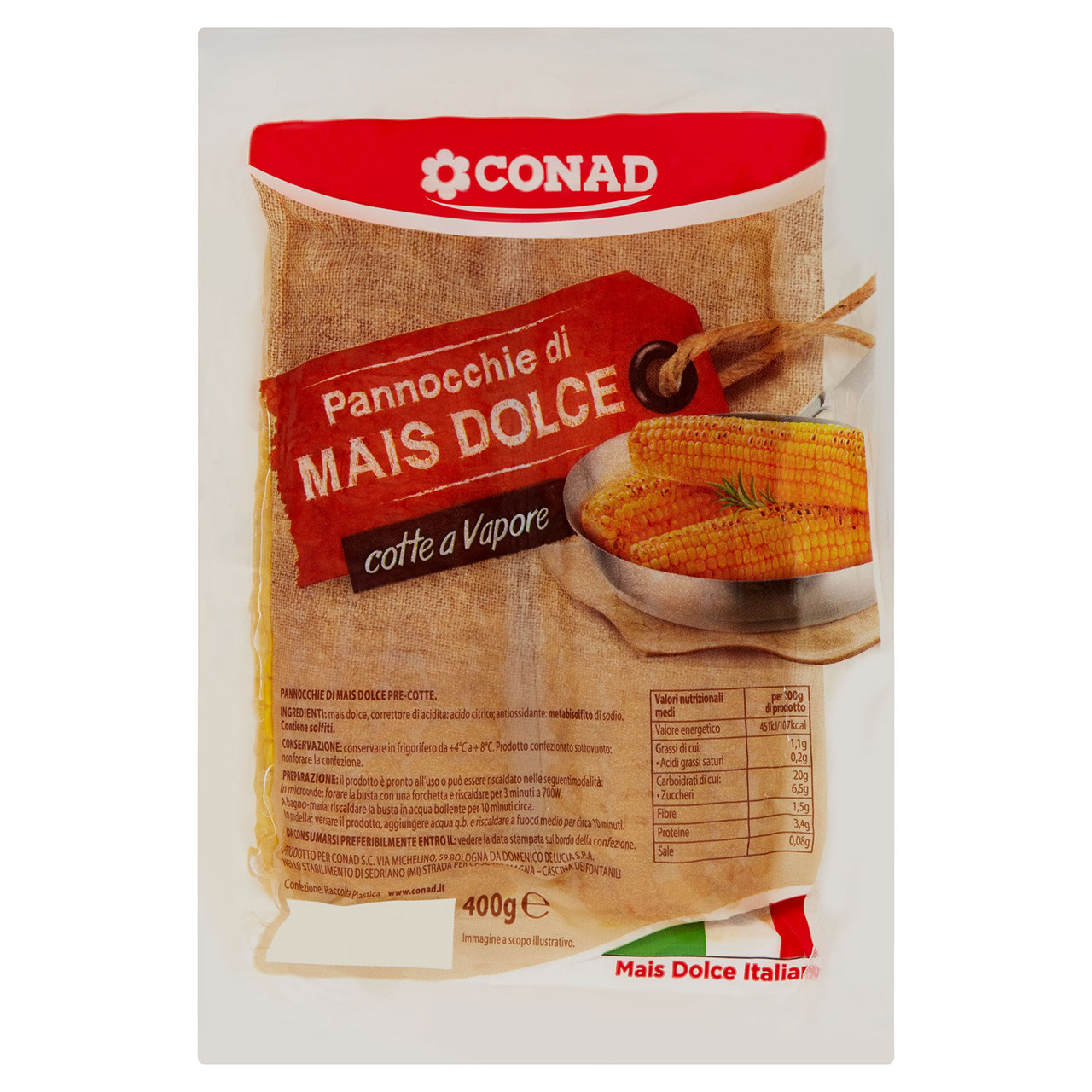 Pannocchie di Mais Dolce cotte a Vapore Conad