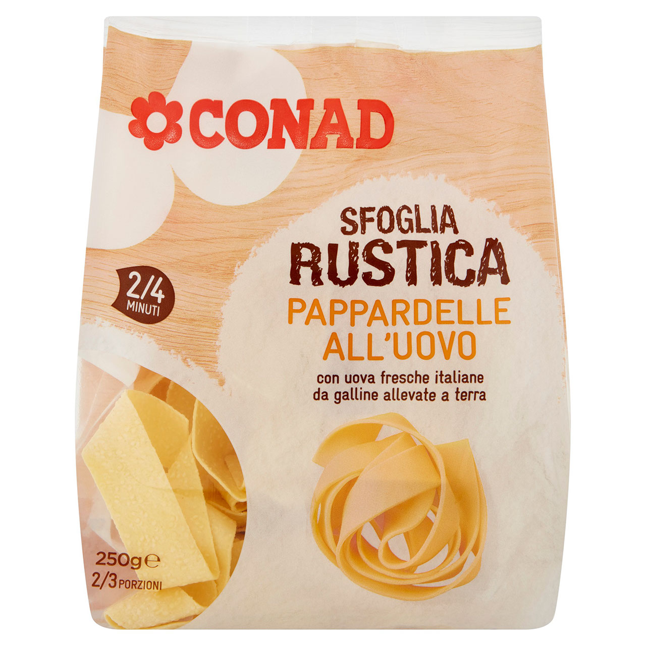 Pappardelle all'uovo Sfoglia Rustica 250 g Conad.