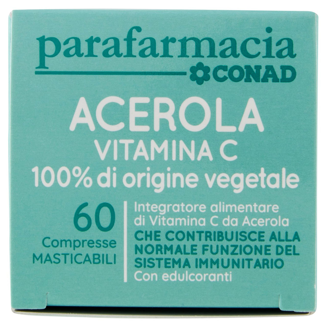 CONAD Parafarmacia Acerola Vitamina C 100% di origine vegetale 60 Compresse Masticabili 30 g