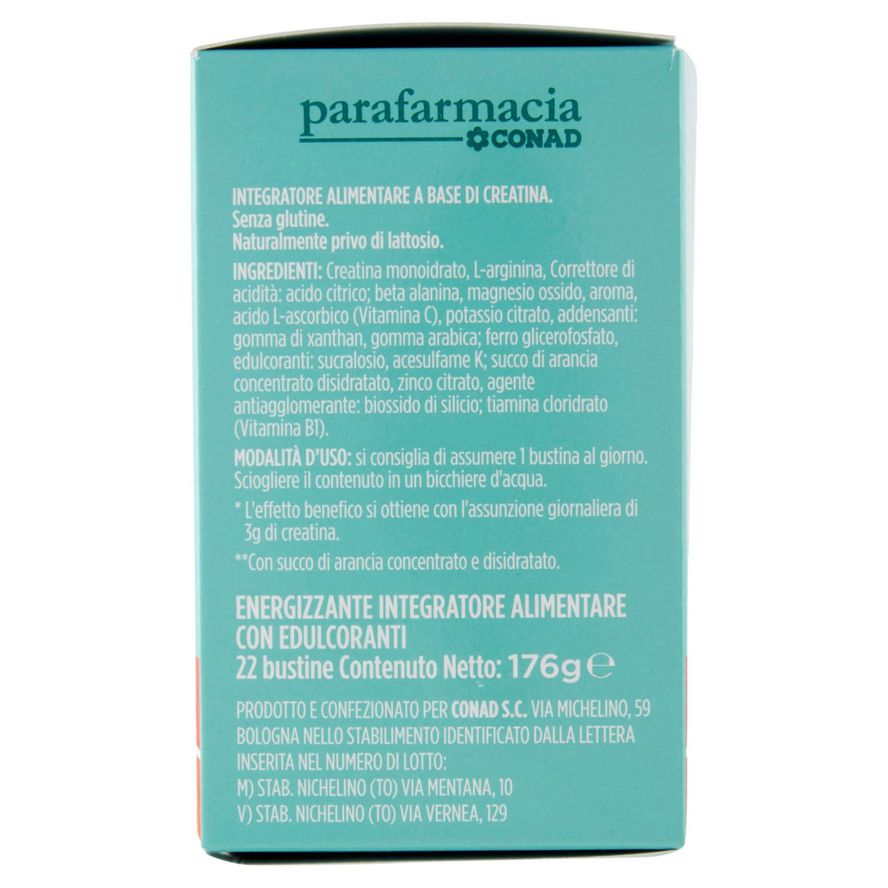 CONAD Parafarmacia Energizzante con Succo d'Arancia** 22 Bustine 176 g