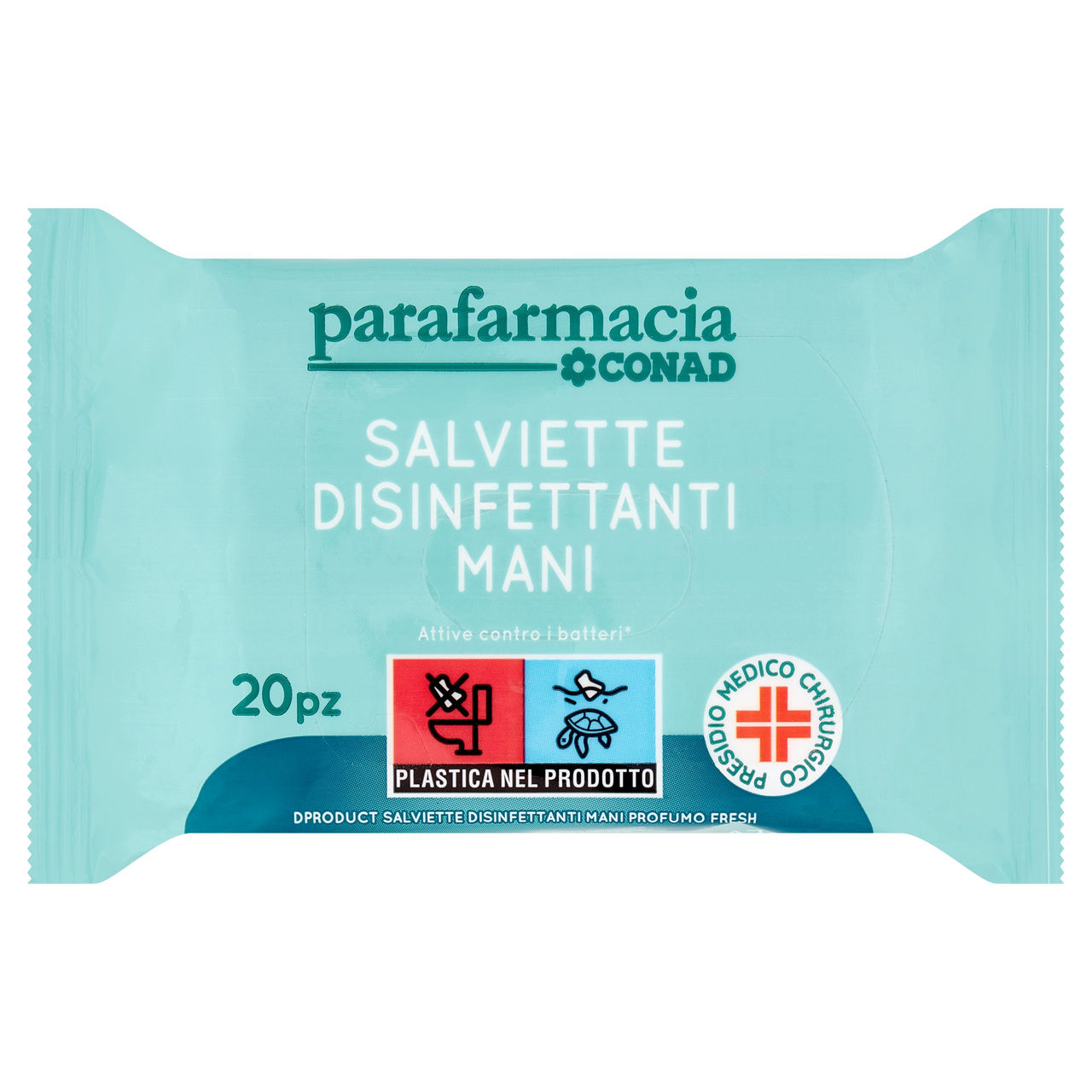 CONAD Parafarmacia Salviette Disinfettanti Mani 20 pz