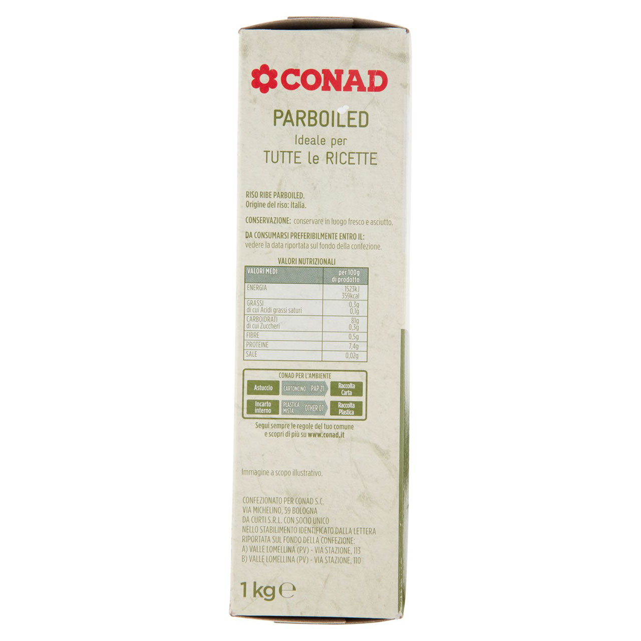 Riso Parboiled 1 kg Conad in vendita online