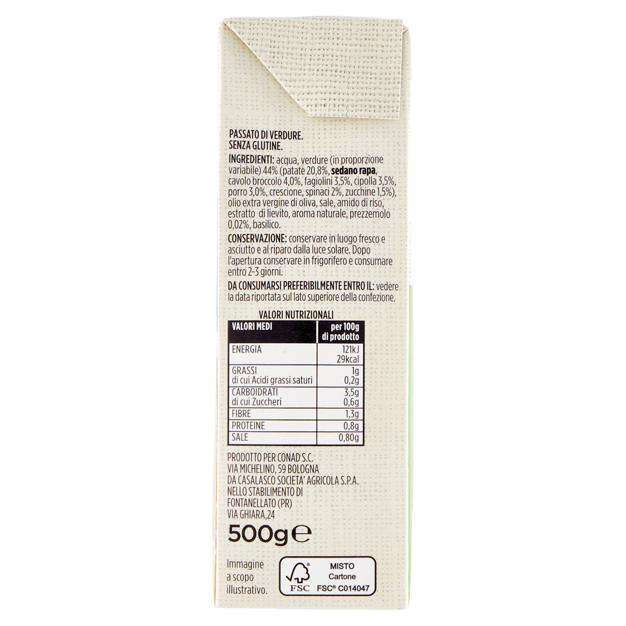 Passato di Verdure Pronto 500 g Conad