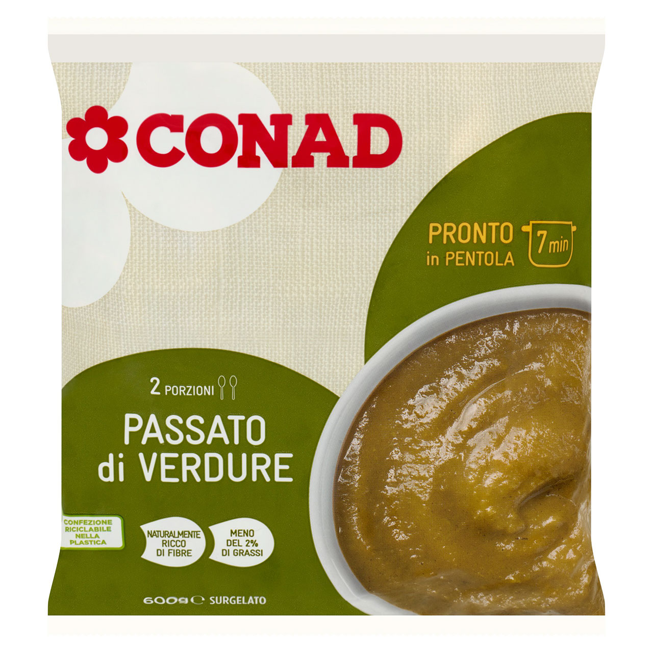 Passato di Verdure Surgelato 600 g Conad