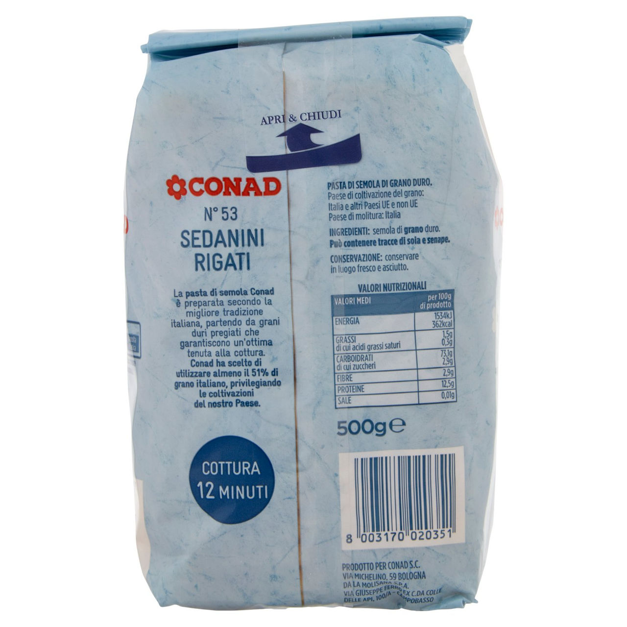 Sedanini Rigati 500 g Conad in vendita online