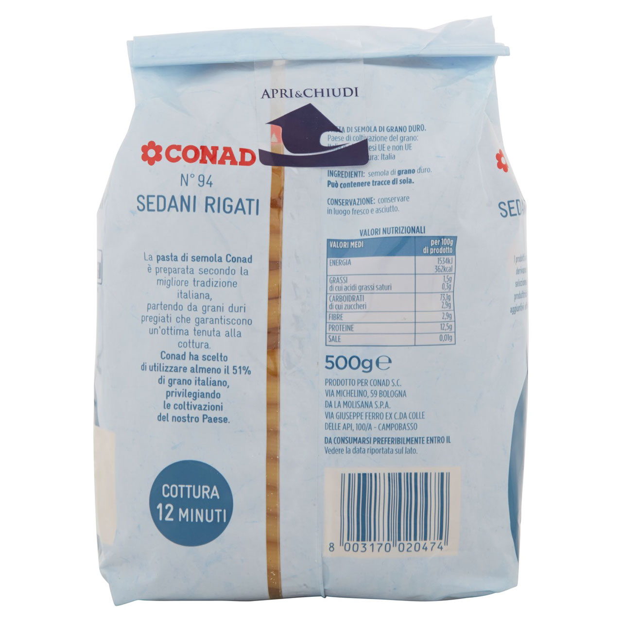 Sedani Rigati 500 g Conad in vendita online