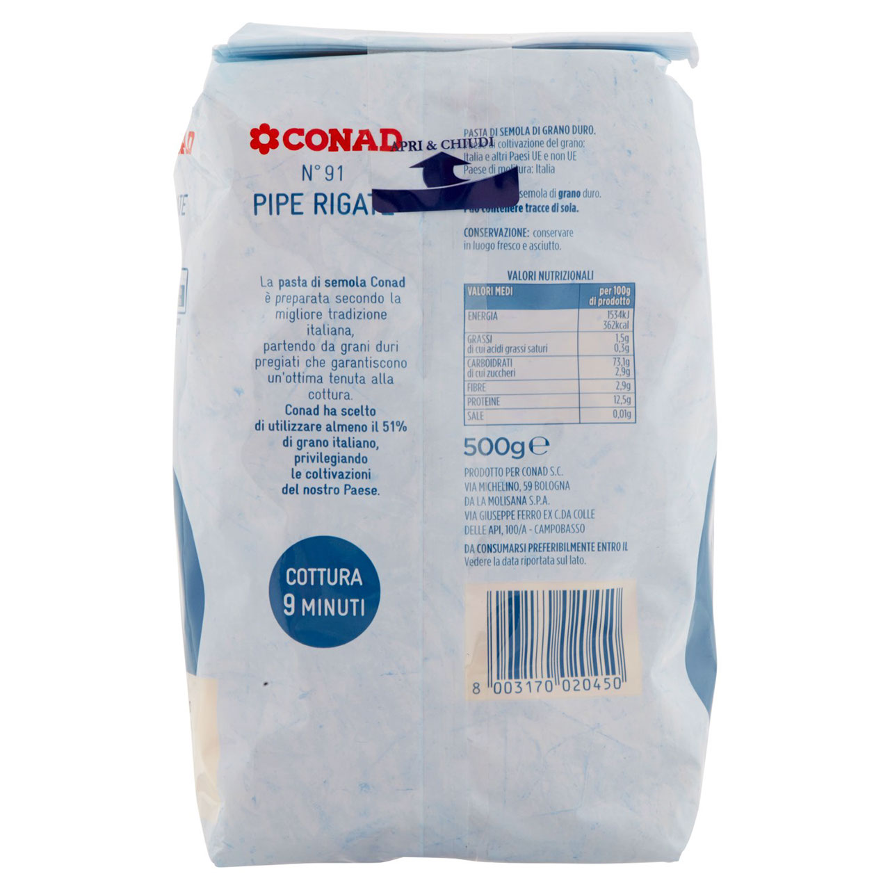 Pipe Rigate 500 g Conad in vendita online