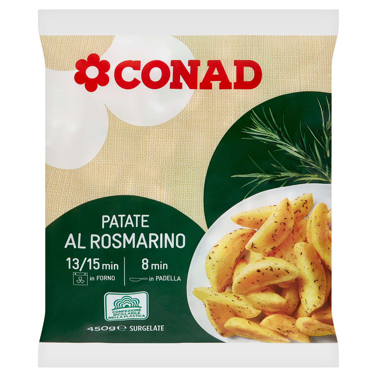 Patate al Rosmarino Surgelate 450 g Conad