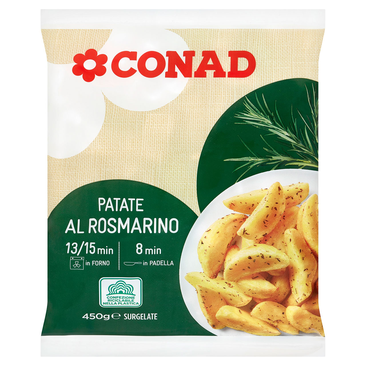 Patate al Rosmarino Surgelate 450 g Conad