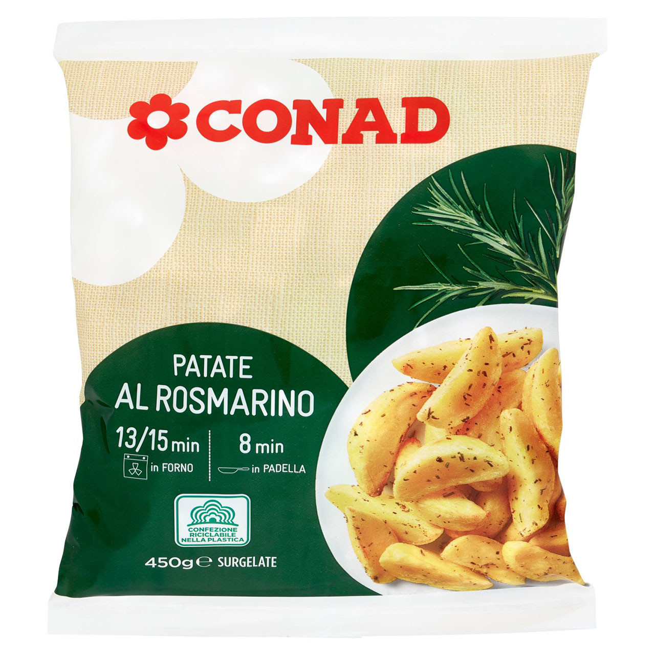 Patate al Rosmarino Surgelate 450 g Conad