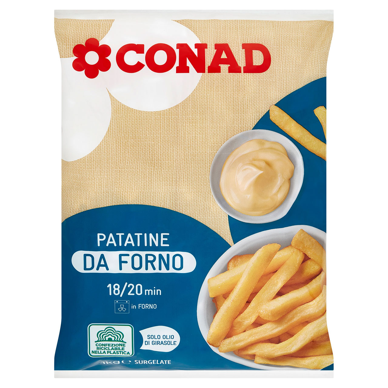 Patatine da Forno Surgelate 1 kg Conad