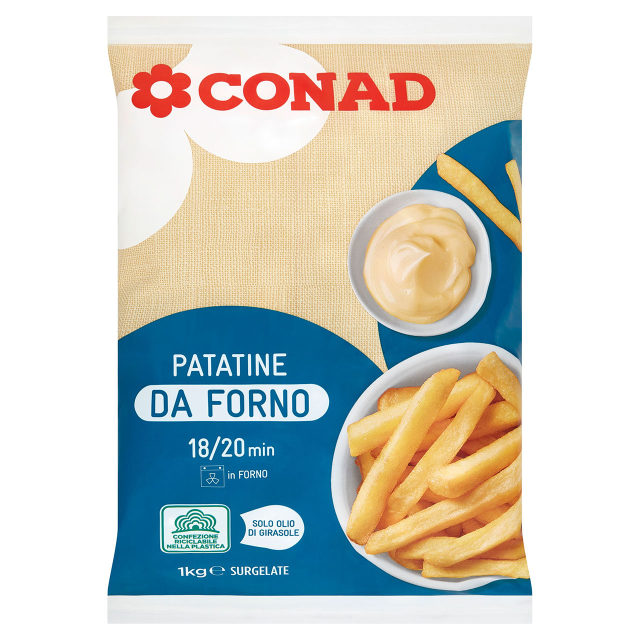 Patatine da Forno Surgelate 1 kg Conad