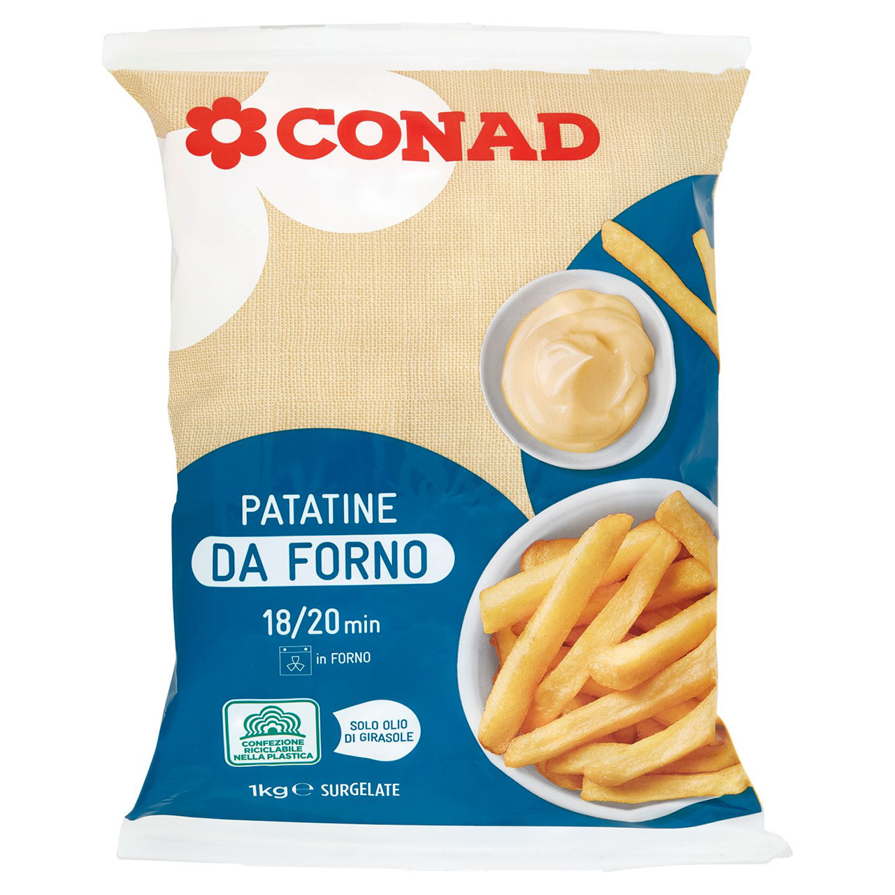 Patatine da Forno Surgelate 1 kg Conad