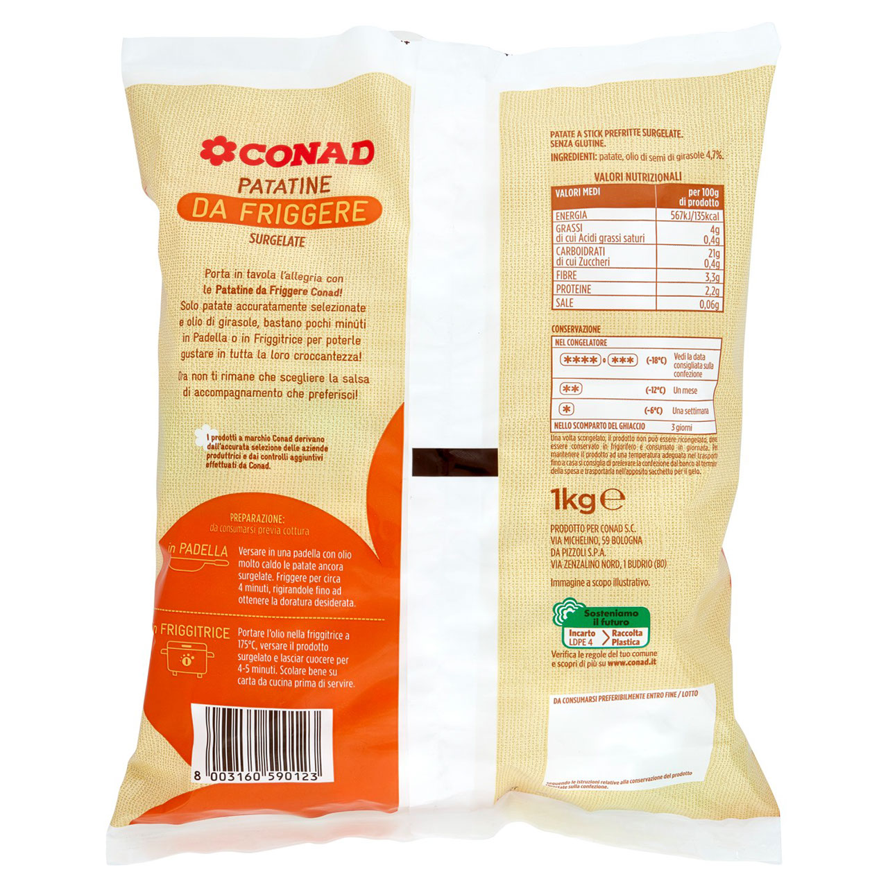 Patatine da Friggere Surgelate 1 Kg Conad online