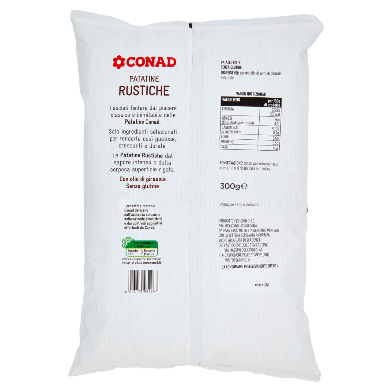 Patatine Rustiche 300 g Conad in vendita online