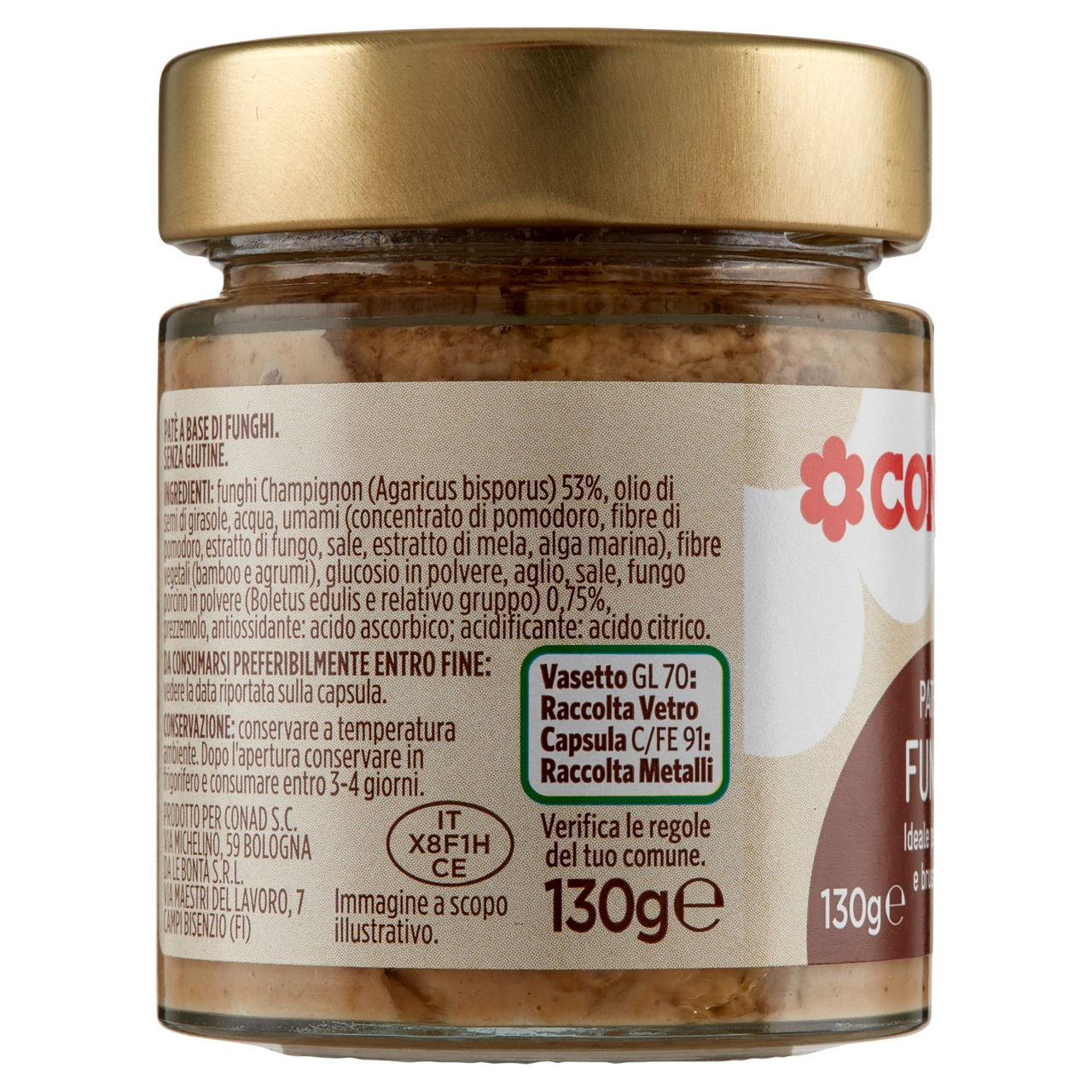 CONAD Patè di Funghi 130 g