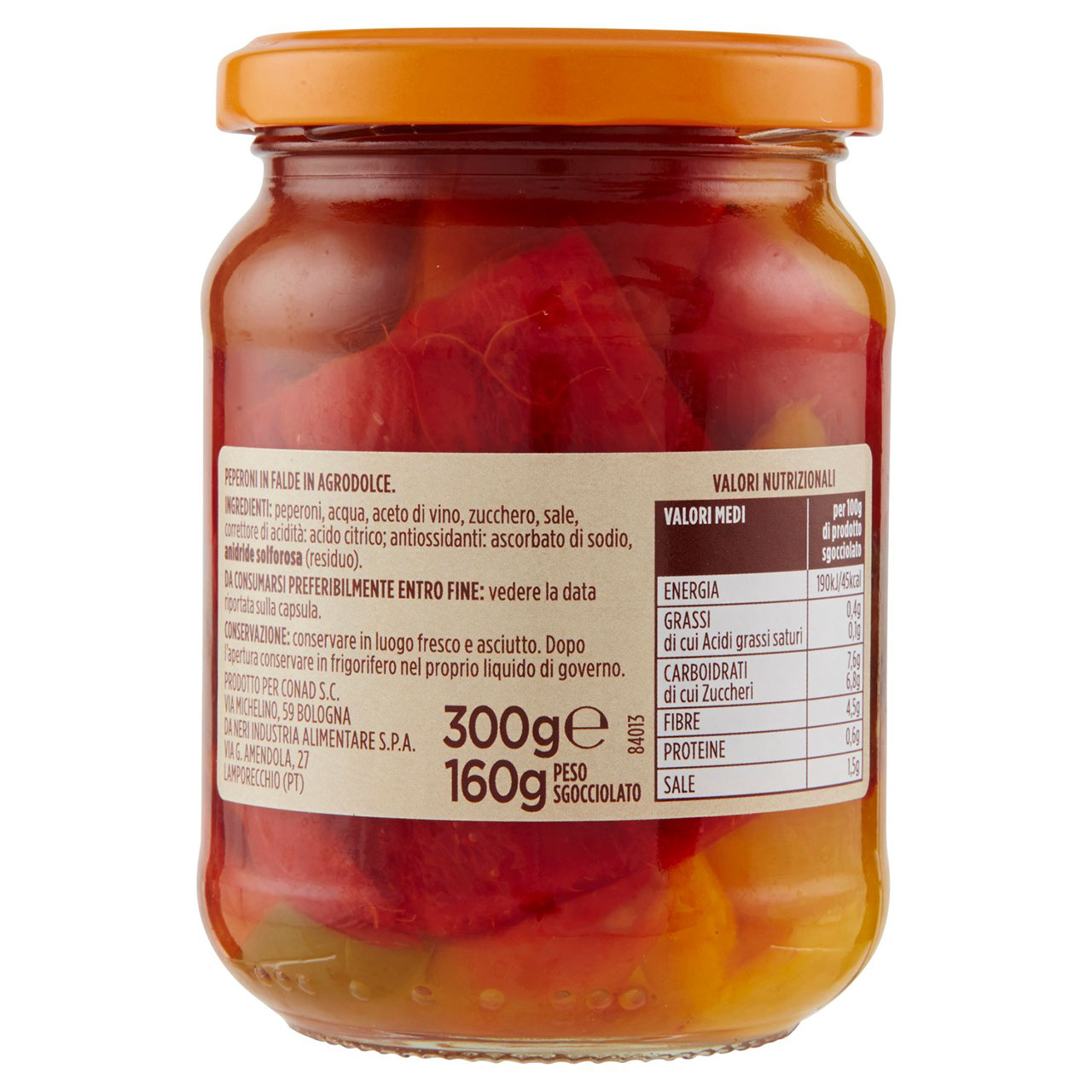 Peperoni in Falde Agrodolce 300 g Conad