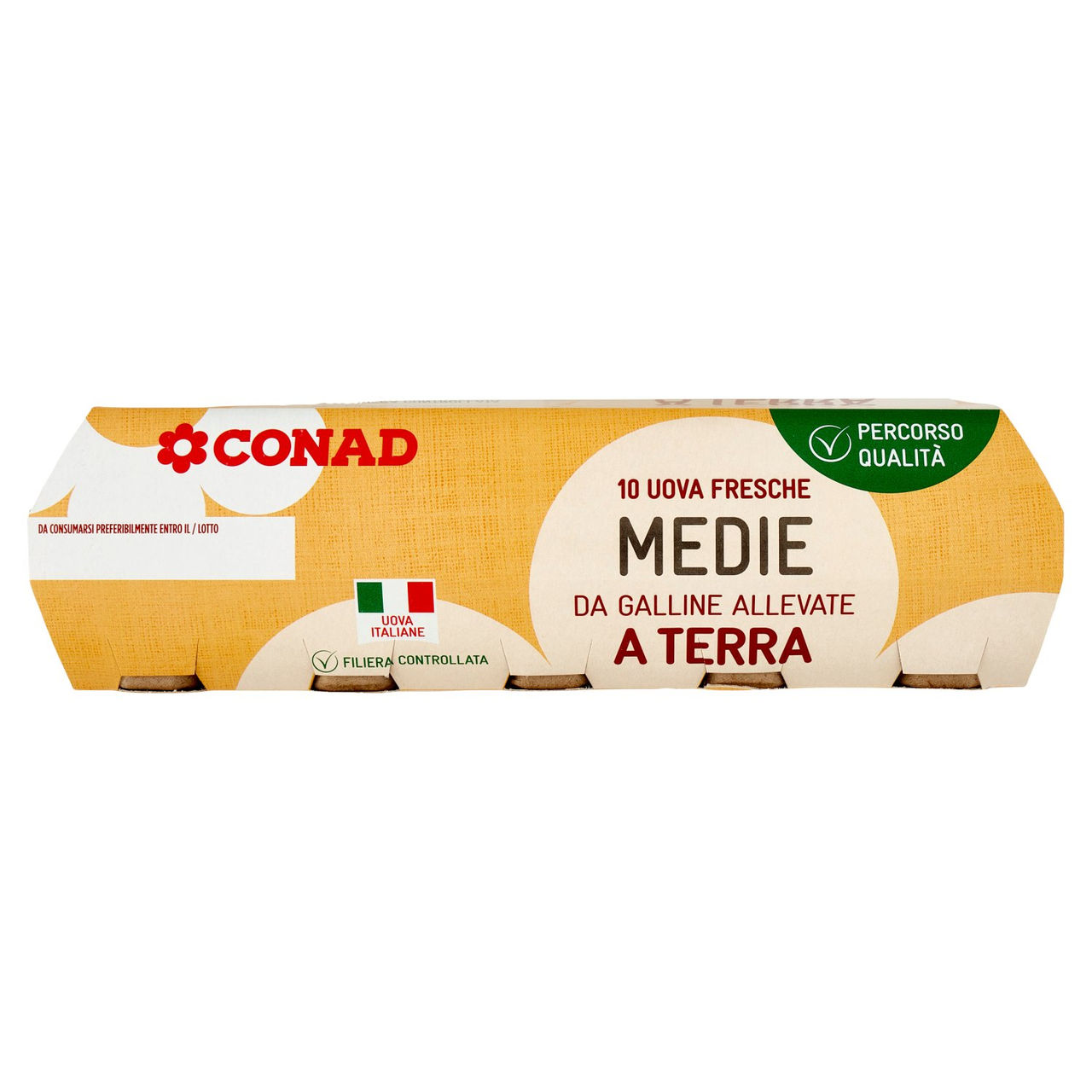Uova medie x 10 da allevamento a terra Conad