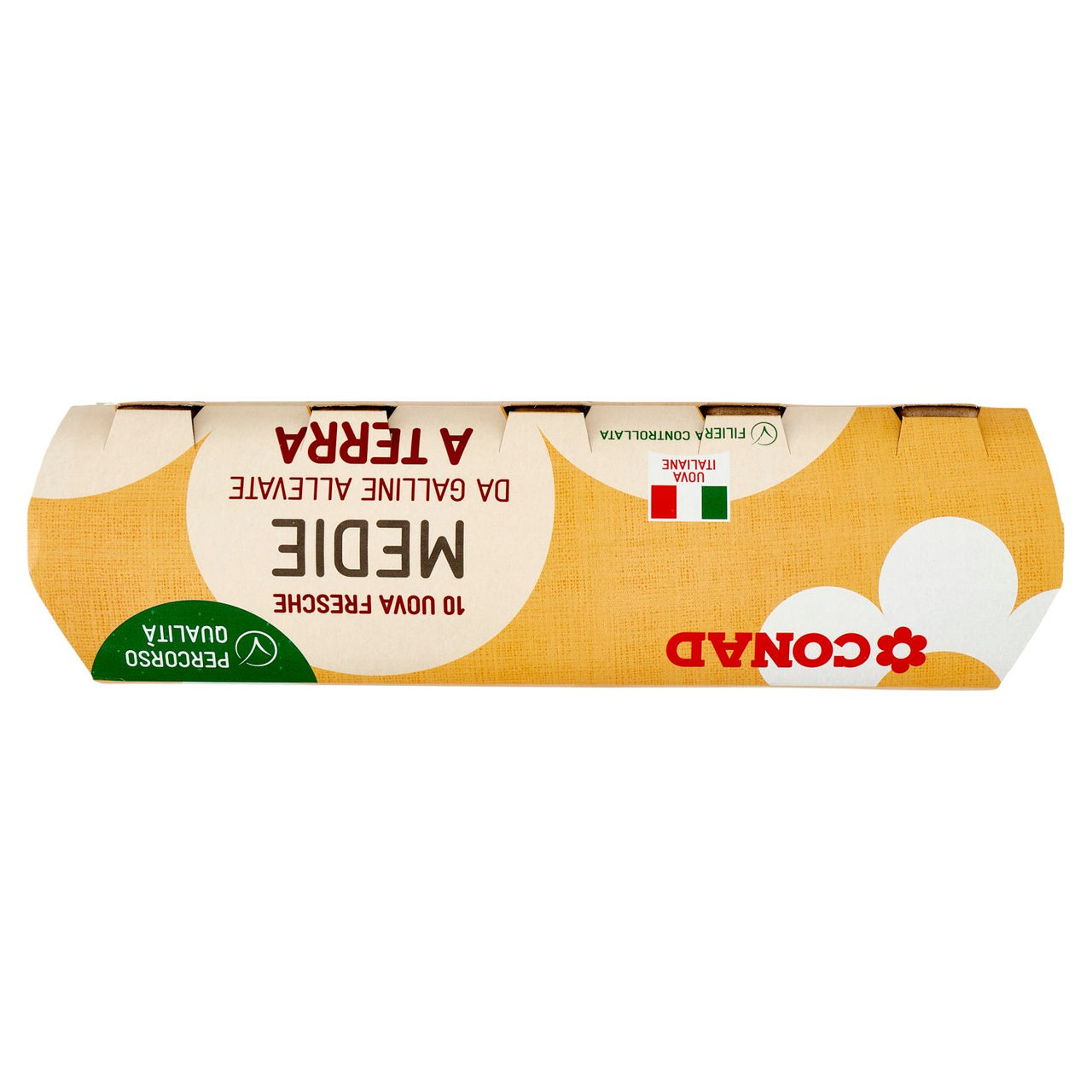 Uova medie x 10 da allevamento a terra Conad