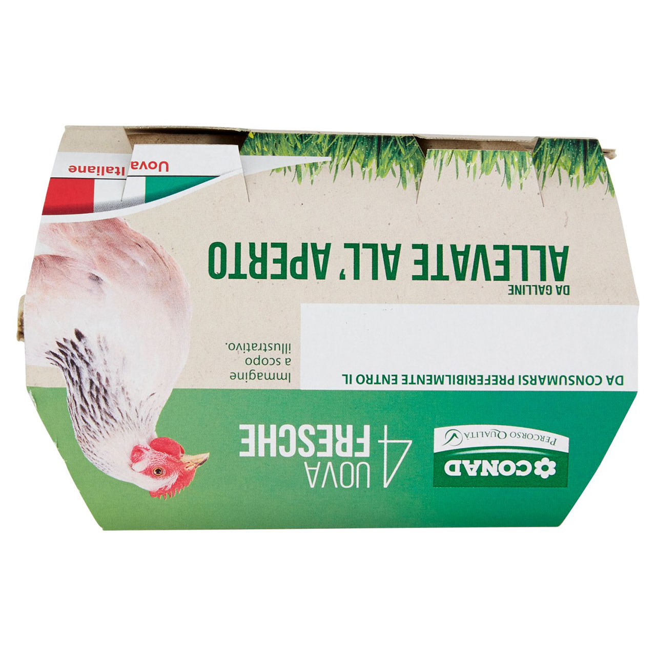 CONAD PERCORSO QUALITÀ 4 Uova Fresche da Galline Allevate all'Aperto 230 g