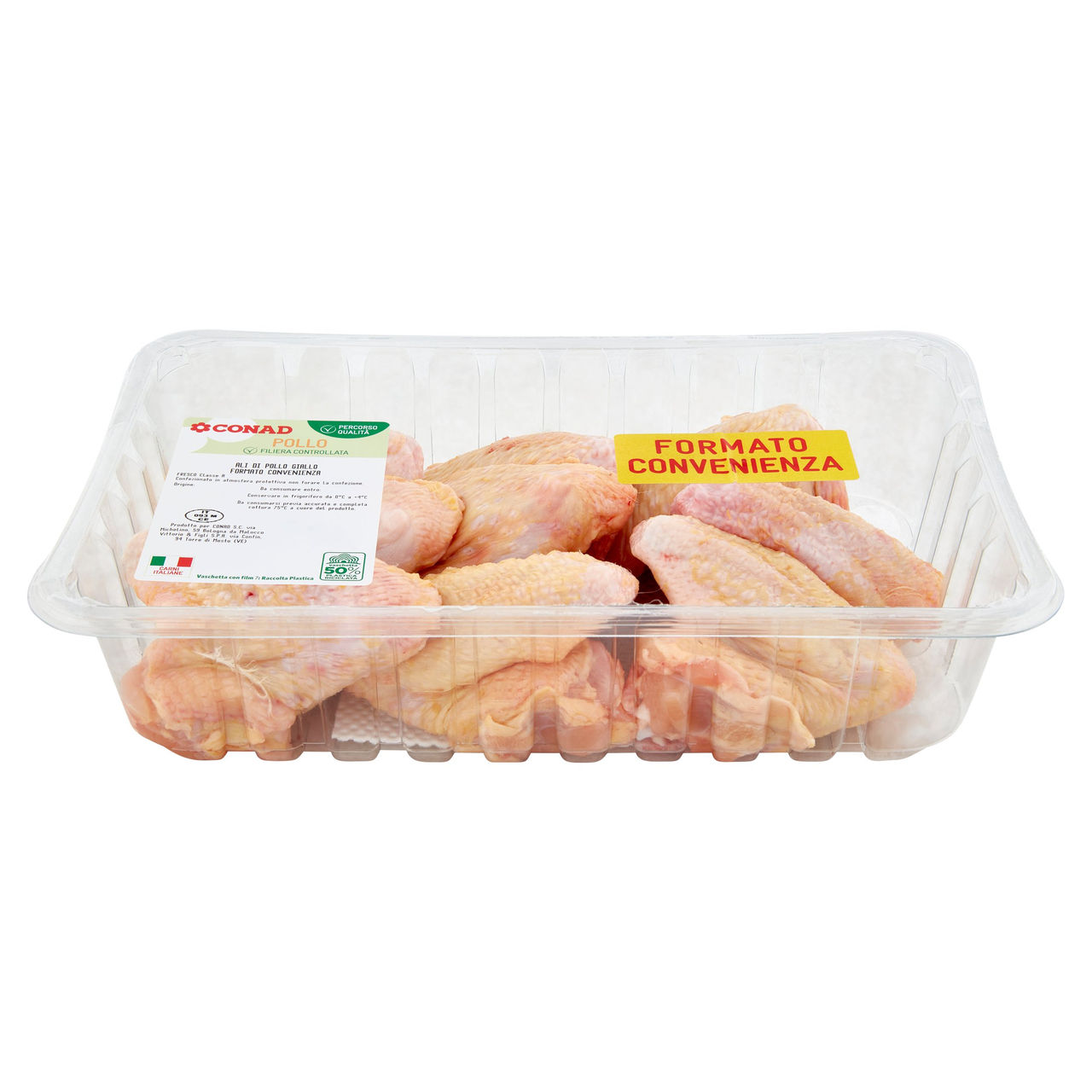 CONAD Percorso Qualità Ali di Pollo Giallo Formato Convenienza 0,900 kg