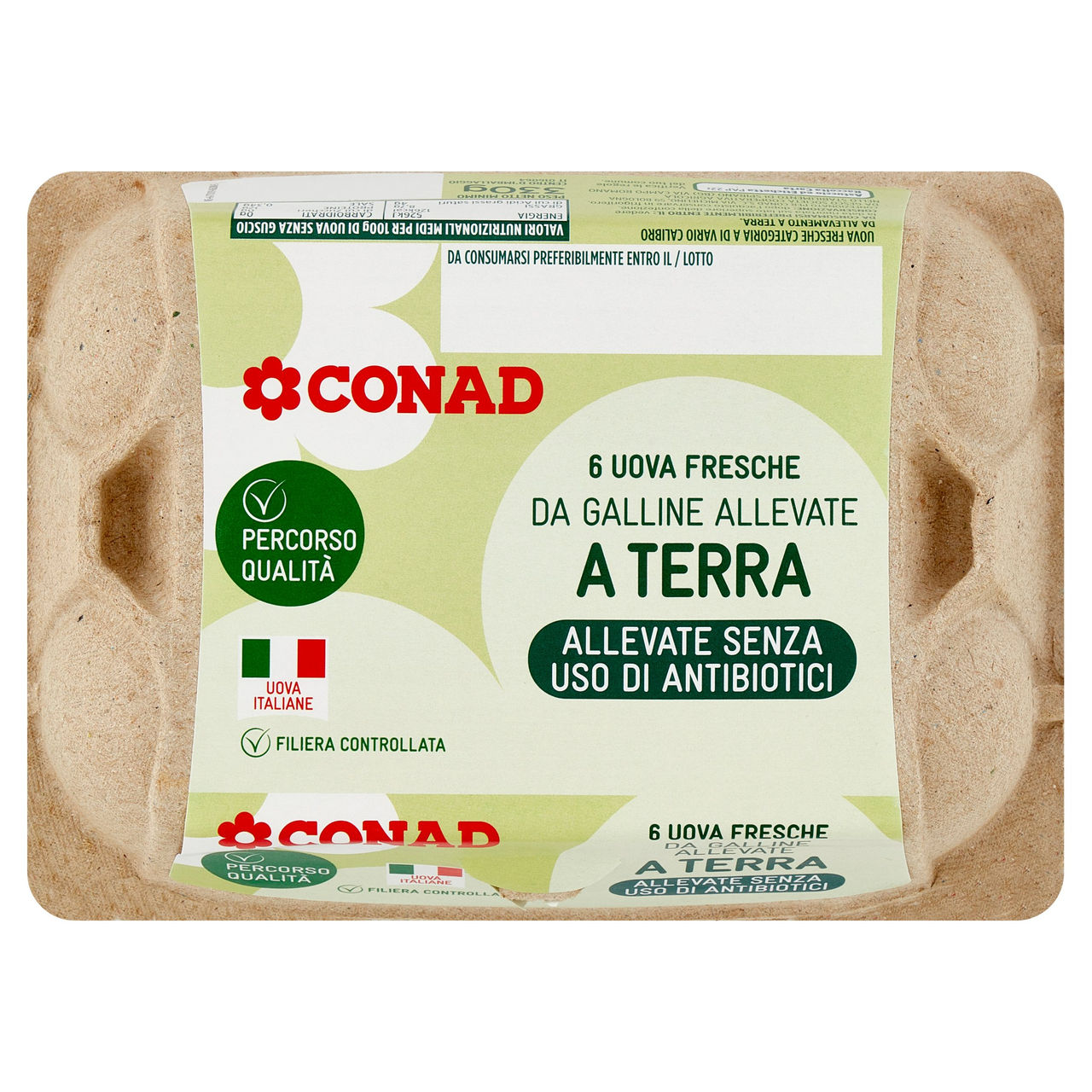 6 Uova Fresche Allevate a Terra Conad online