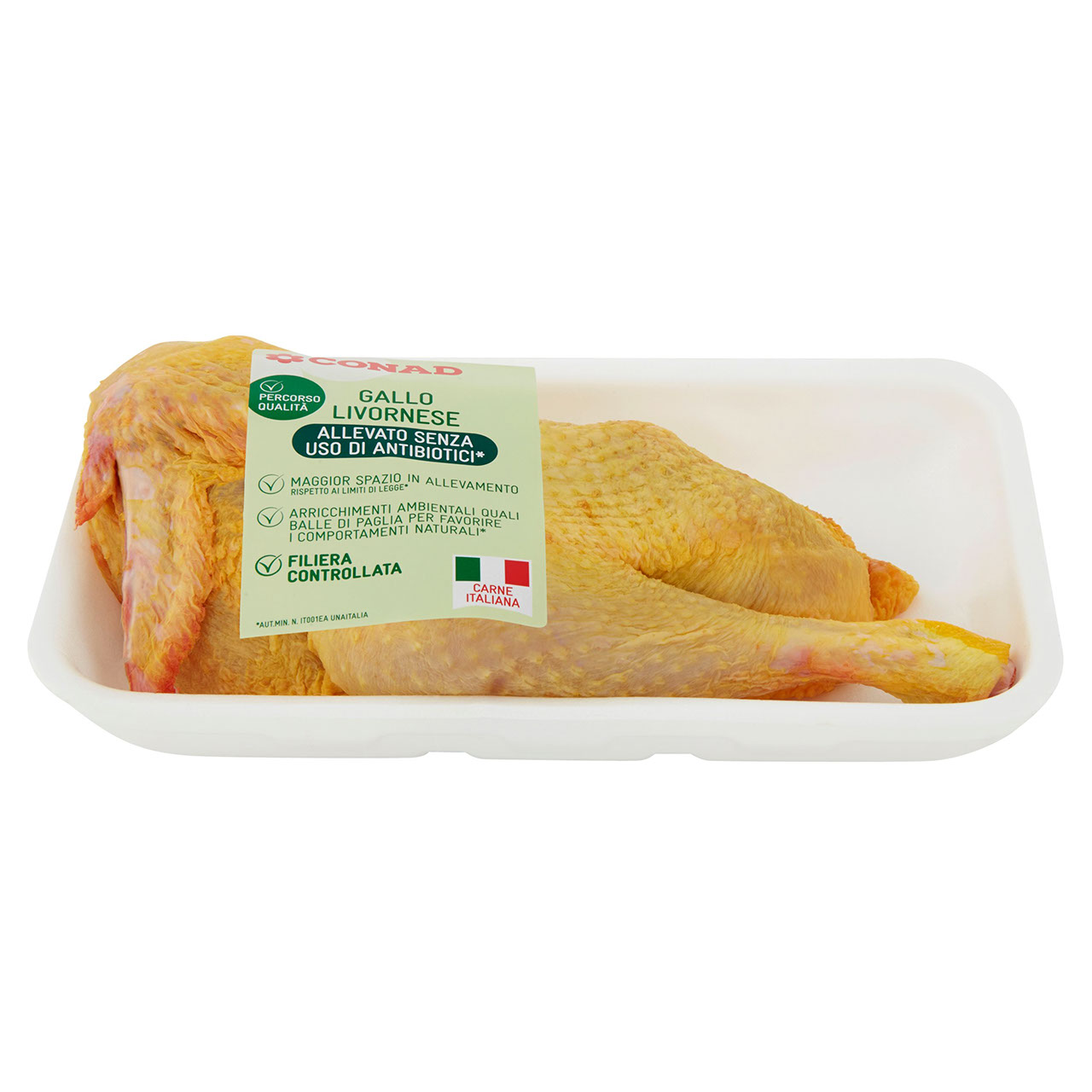 CONAD PERCORSO QUALITÀ Allevato senza uso di antibiotici Gallo Livornese a Metà