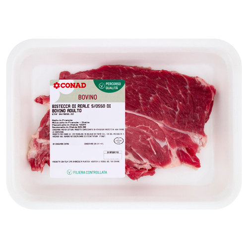 CONAD Percorso Qualità Bistecca di Reale S/Osso di Bovino Adulto