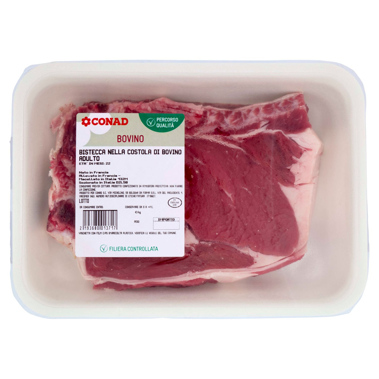 CONAD Percorso Qualità Bistecca nella Costola di Bovino Adulto