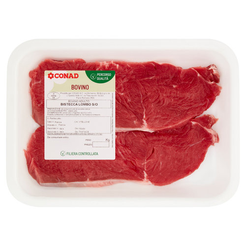 CONAD Percorso Qualità Bovino Adulto Bistecca Lombo S/O