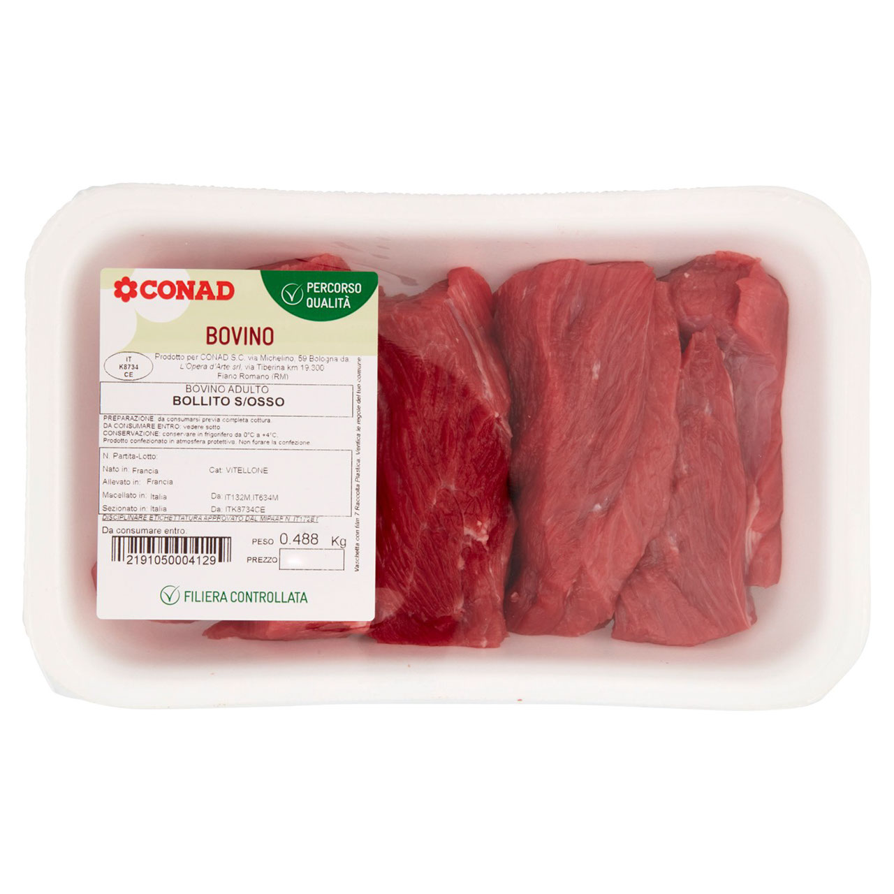 CONAD Percorso Qualità Bovino Adulto Bollito S/Osso