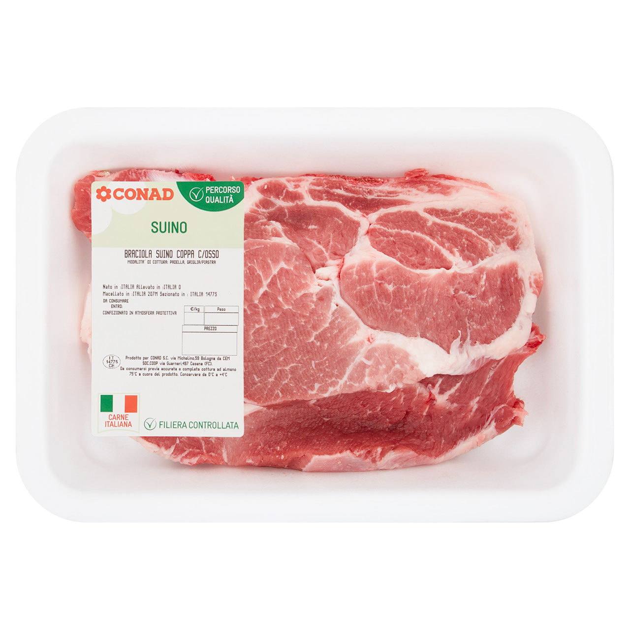 CONAD Percorso Qualità Braciola Suino Coppa c/Osso