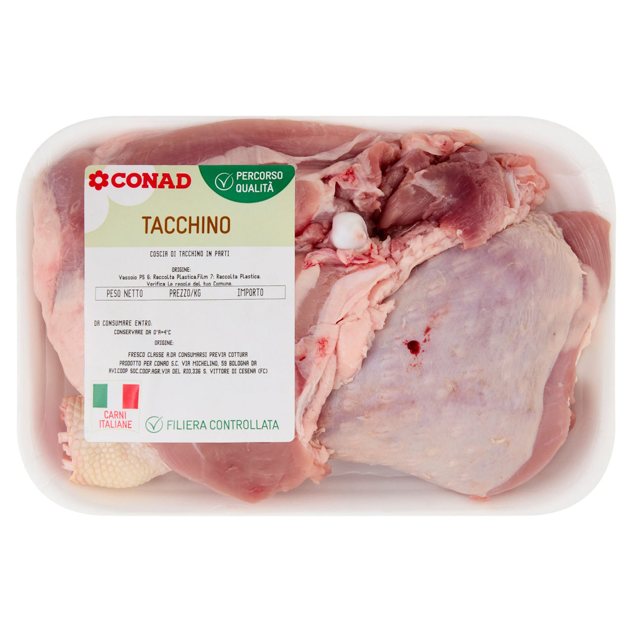 CONAD Percorso Qualità Coscia di Tacchino in Parti