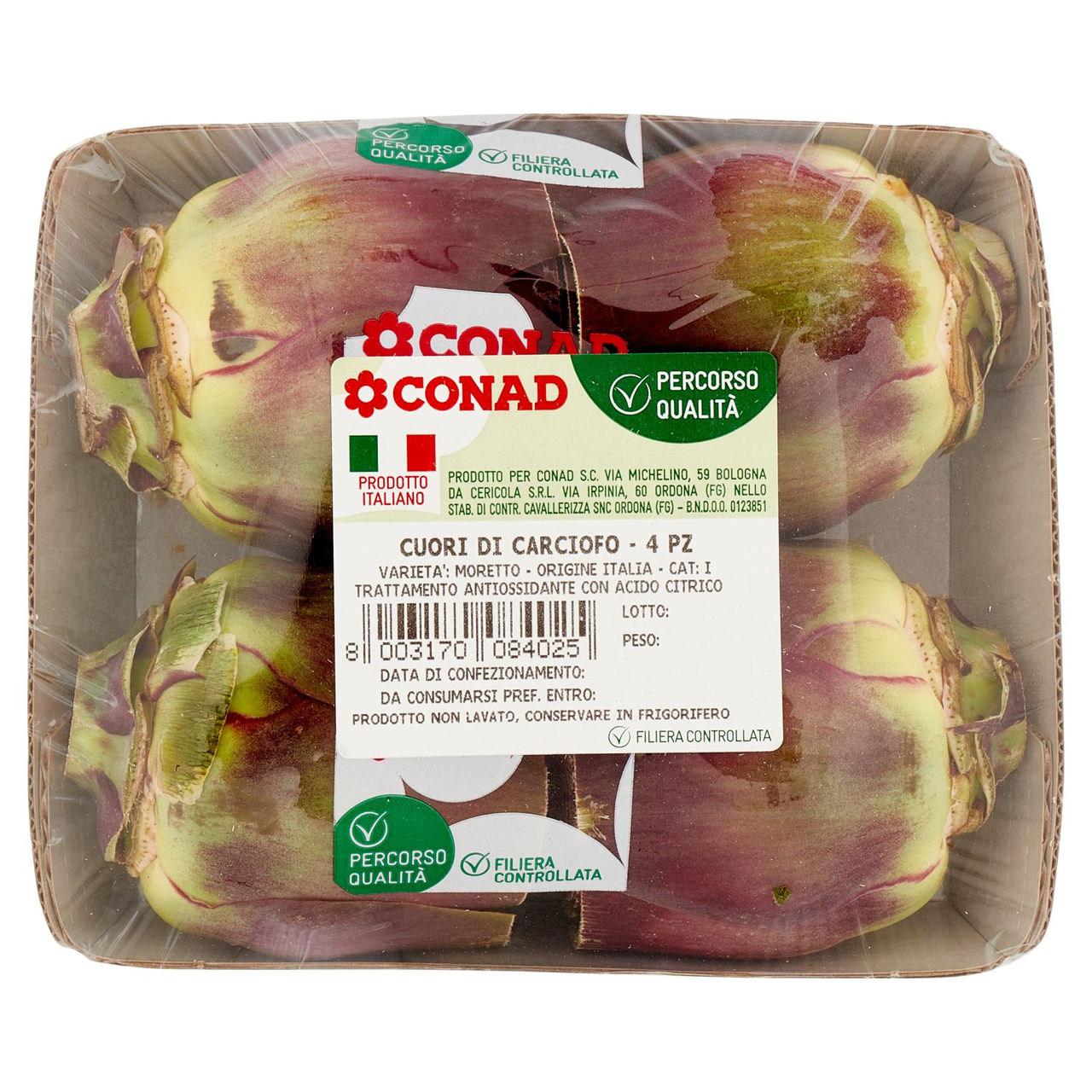 CONAD Percorso Qualità Cuori di Carciofo Moretto Italia 300 g