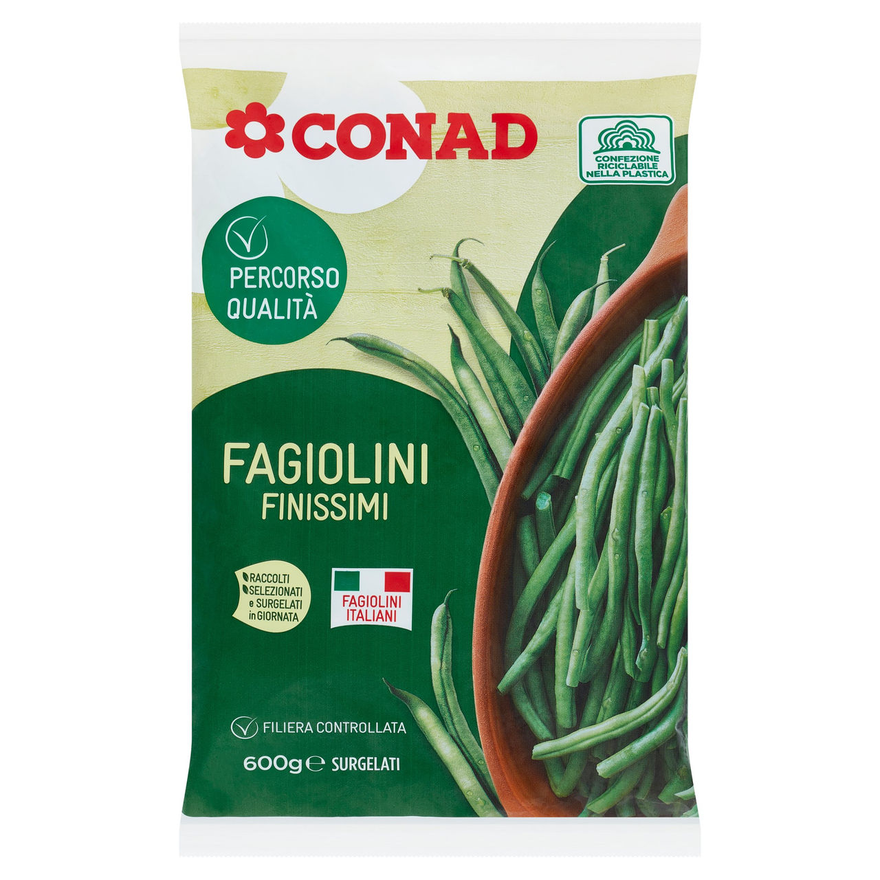 CONAD Percorso Qualità Fagiolini Finissimi Surgelati 600 g