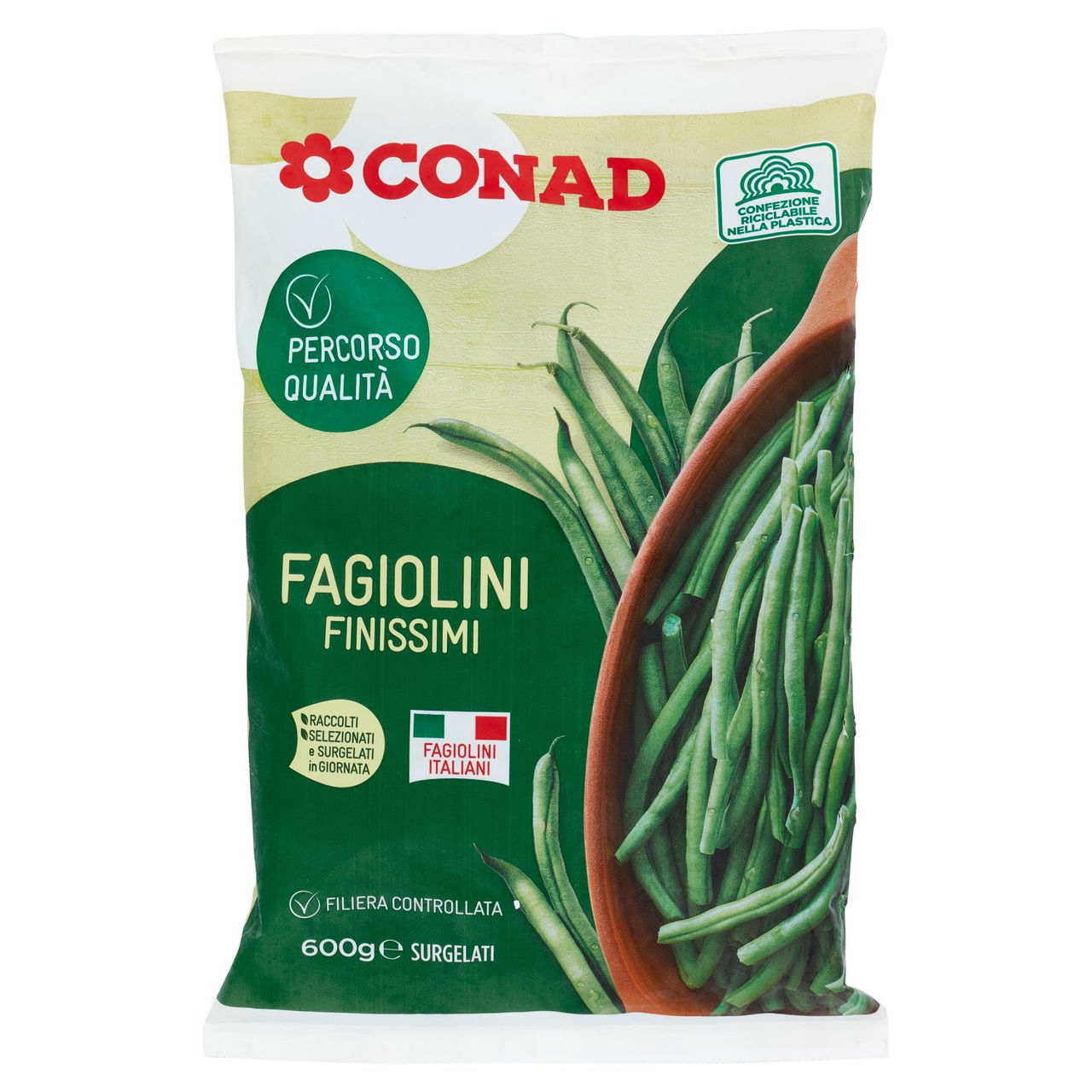 CONAD Percorso Qualità Fagiolini Finissimi Surgelati 600 g