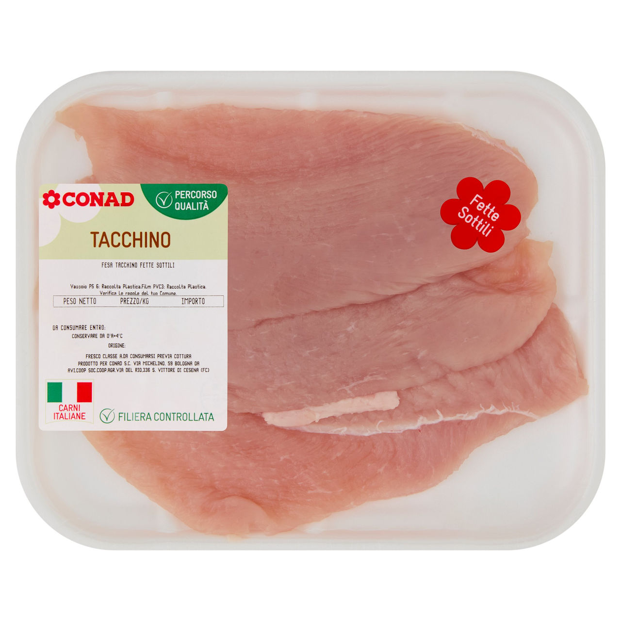 CONAD Percorso Qualità Fesa Tacchino Fette Sottili