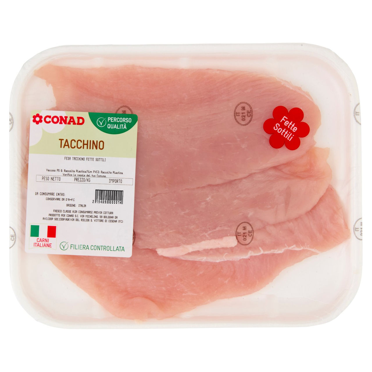 CONAD Percorso Qualità Fesa Tacchino Fette Sottili