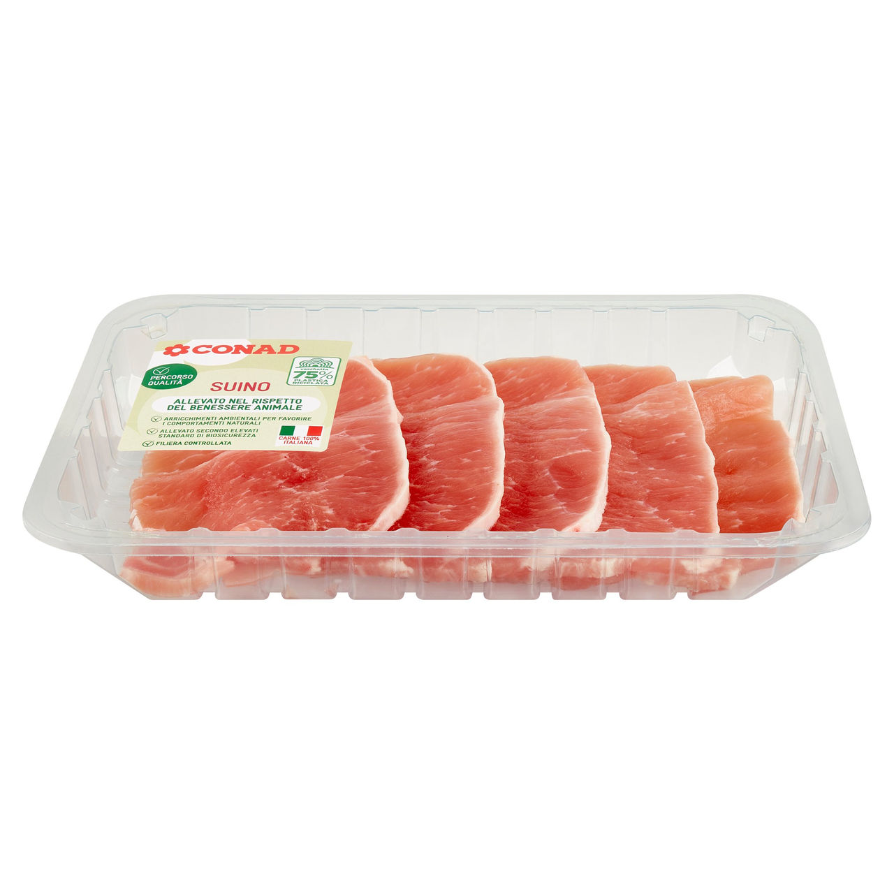CONAD Percorso Qualità Fettine di Lonza di Suino benessere 0,250 kg