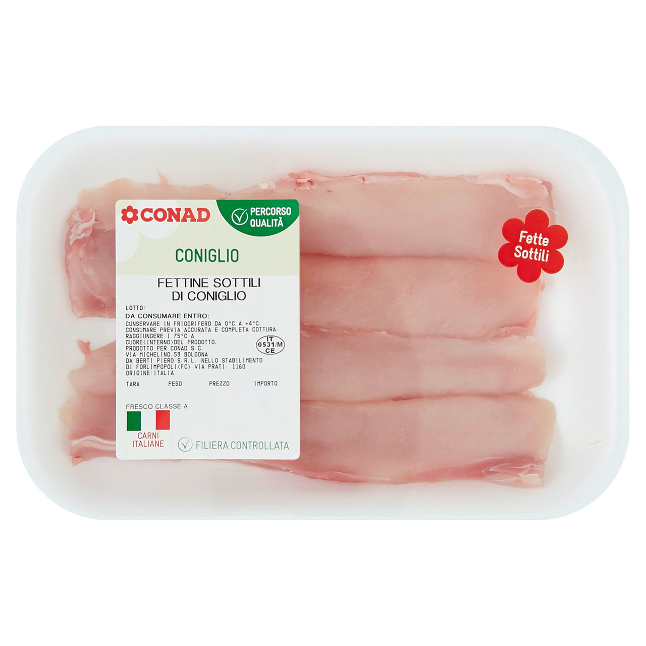 CONAD Percorso Qualità Fettine Sottili di Coniglio