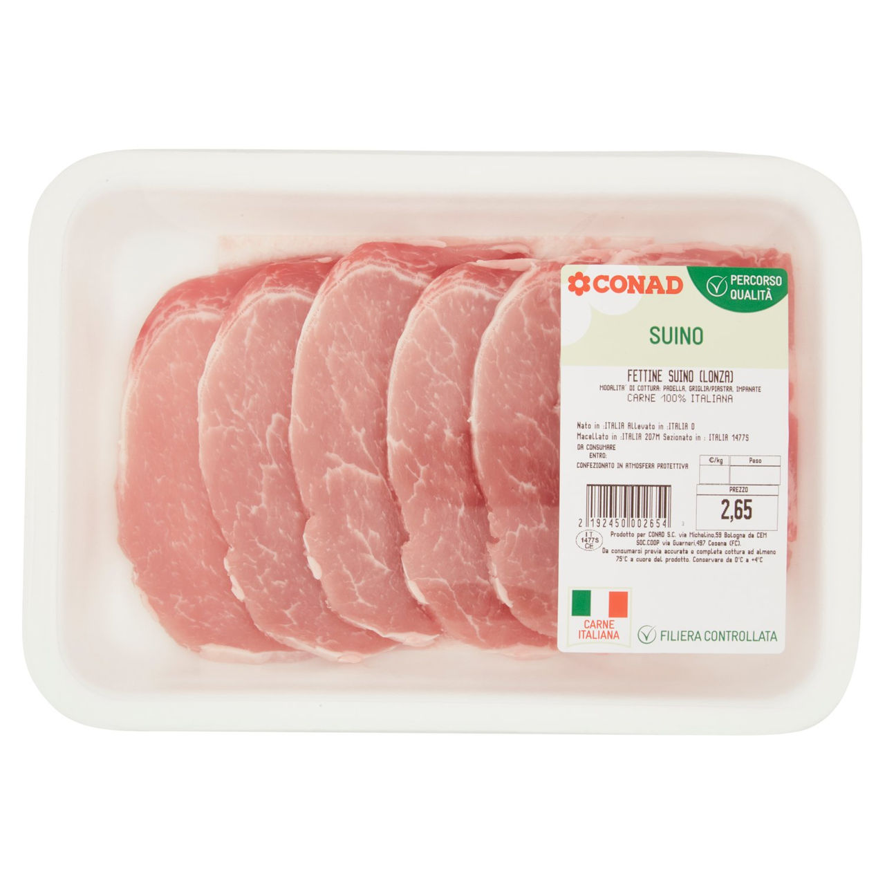 Fettine di lonza di suino Conad in vendita online