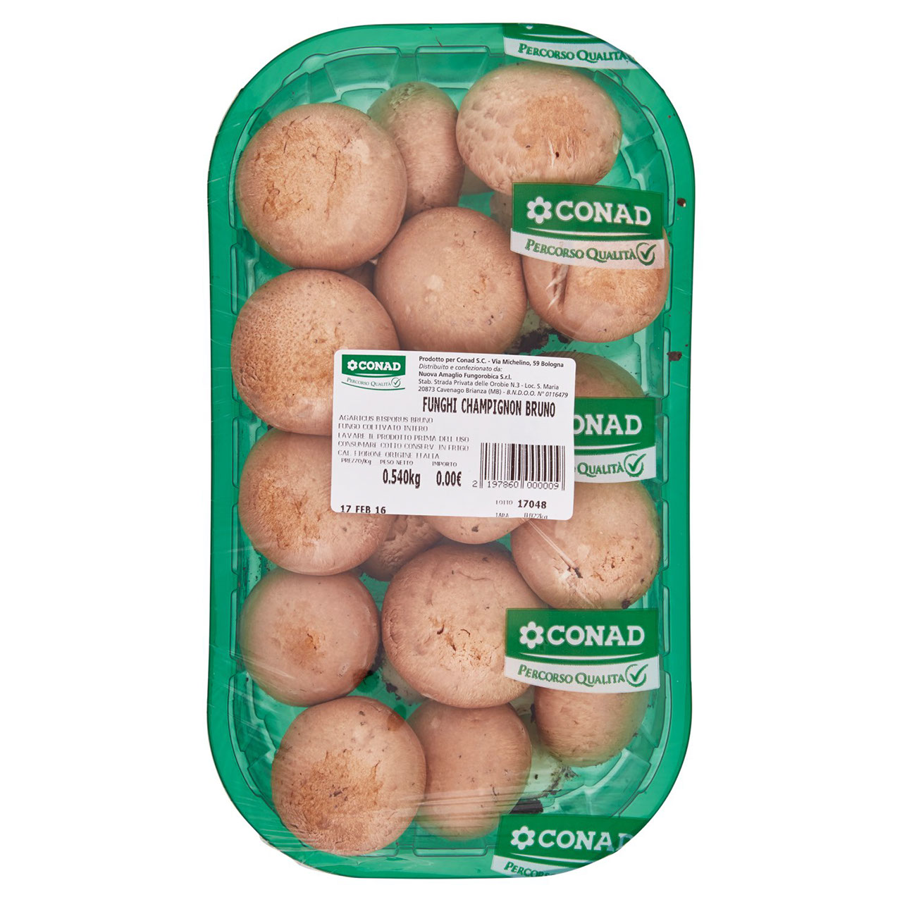CONAD PERCORSO QUALITÀ Funghi Champignon Bruno Italia cal. fiorone