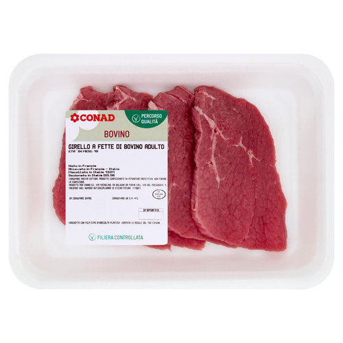 CONAD Percorso Qualità Girello a Fette di Bovino Adulto