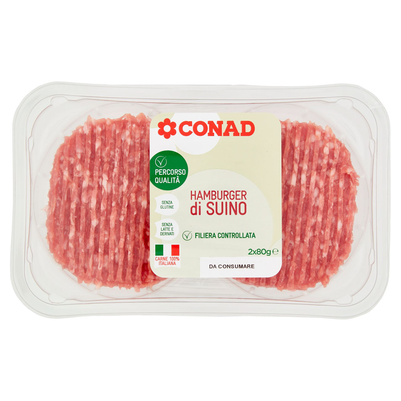 CONAD Percorso Qualità Hamburger di Suino 2 x 80 g