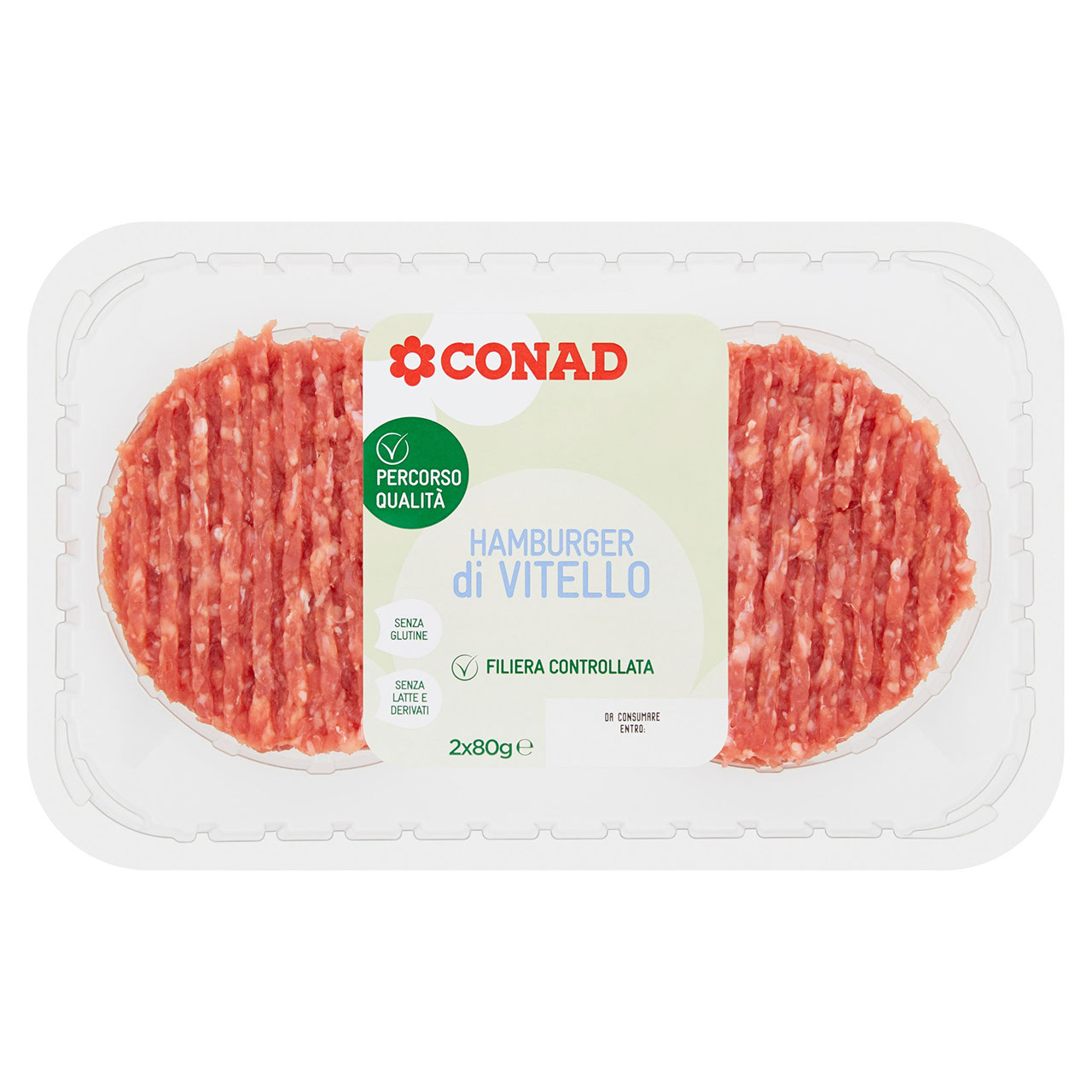 CONAD Percorso Qualità Hamburger di Vitello 2 x 80 g